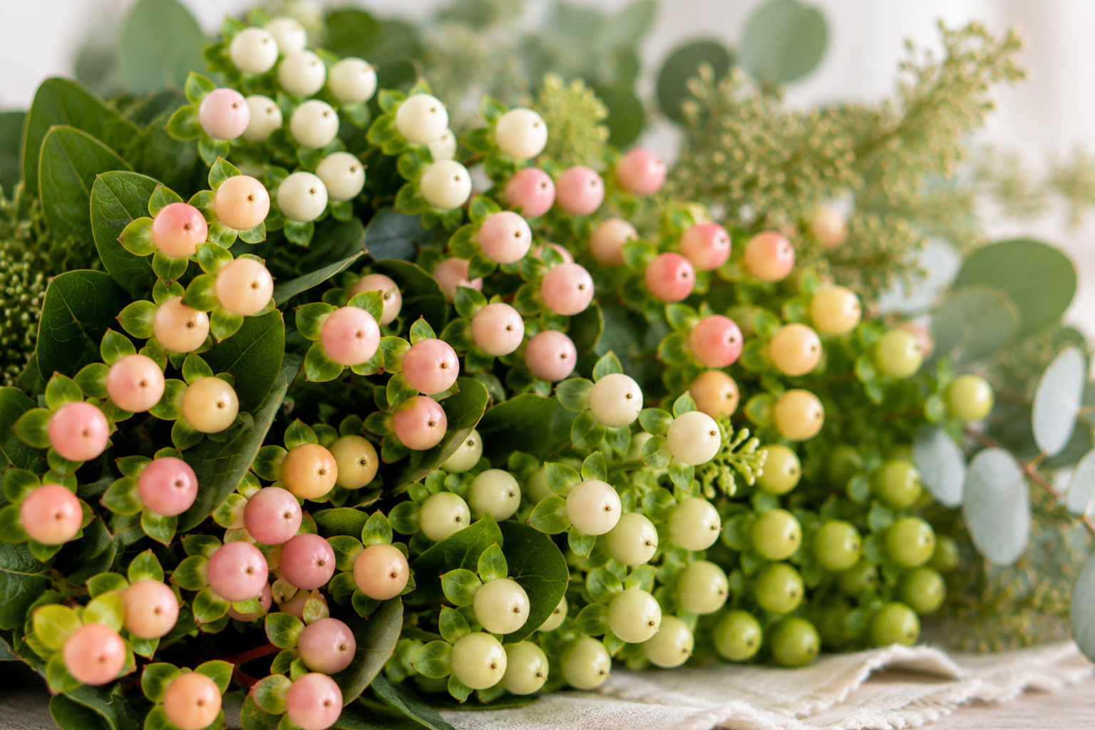 Hypericum colorfull berries